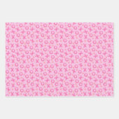 バレンタインキュートピンクXOXOハートラブ ラッピングペーパーシート (正面)