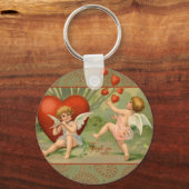 バレンタインキューピズラブアンティークヴィンテージ キーホルダー (正面)
