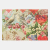 バレンタインキューピズラブアンティークヴィンテージ ラッピングペーパーシート (正面2)