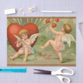 バレンタインキューピズラブアンティークヴィンテージ 薄葉紙 (クラフト)