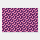 バレンタインキューピッドラブラッピング紙セット3 ラッピングペーパーシート (正面3)