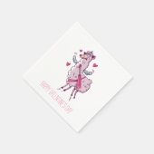 バレンタインキューピッドラマ スタンダードカクテルナプキン (角)