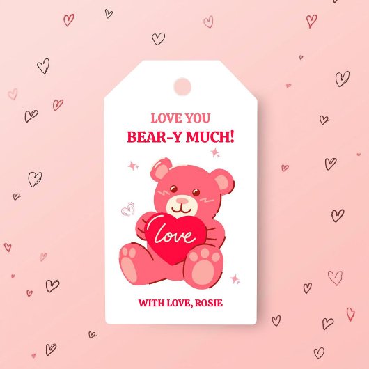 バレンタインギフトタグ Love You Bear-y Much ギフトタグ