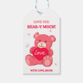 バレンタインギフトタグ Love You Bear-y Much ギフトタグ (正面)