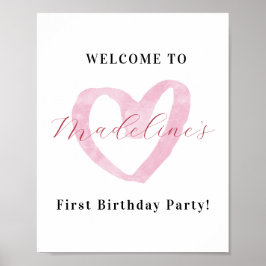 バレンタインギフト誕生日ウェルカムサインポスター ポスター