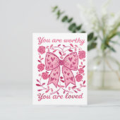 バレンタインギフト | 愛されている ポストカード (スタンド正面)