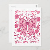 バレンタインギフト | 愛されている ポストカード (正面/裏面)