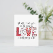 バレンタインギフト | 神様はあなたをバレンタインの愛だとおっしゃる ポストカード (スタンド正面)