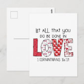 バレンタインギフト | 神様はあなたをバレンタインの愛だとおっしゃる ポストカード (正面/裏面)