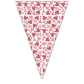 バレンタインクッキーのコラージュ バンティングフラッグ (第1の旗)