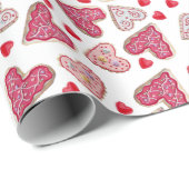 バレンタインクッキーのコラージュ ラッピングペーパー (ロールコーナー)