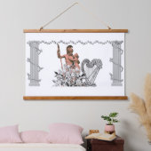 バレンタインクラシックタペストリーアレスアンドアフロディテ 吊り下げ型タペストリー (寝室)