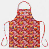 バレンタインクリスタルハートの愛 エプロン (正面)