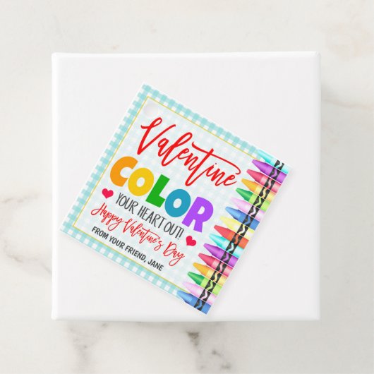 バレンタインクレヨンギフトラベル フェイバータグ (インサイチュ)