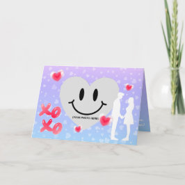 バレンタイングラスハートバルーンバブルガム写真 カード