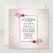 バレンタイングリッター結婚式招待状 招待状 (正面)