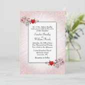 バレンタイングリッター結婚式招待状 招待状 (スタンド正面)