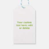 バレンタイングリーン&ホワイトラブハートカスタム ギフトタグ (裏面)