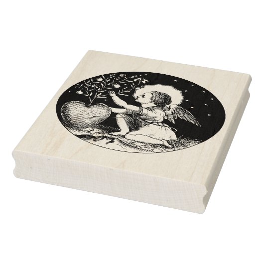 バレンタインケルビエンジェルキューピッドとハートスタンプ ラバースタンプ (スタンプ)