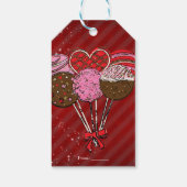 バレンタインケーキポップカスタム誕生日パーティーのお願い ギフトタグ (裏面)