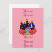 バレンタインケーキラックカード シーズンカード (正面/裏面)