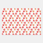 バレンタインケーキ&赤いハートCookie ラッピングペーパーシート (正面3)