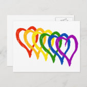 バレンタインゲイプライドレインボーレイヤハート シーズンポストカード (正面/裏面)