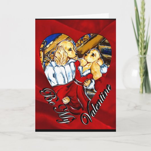 バレンタインコッカースパニエル犬 シーズンカード (正面)