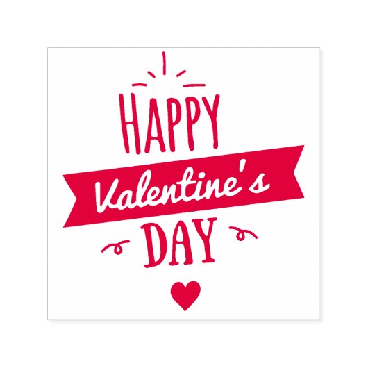 バレンタインゴム印 セルフインキングスタンプ (デザイン)