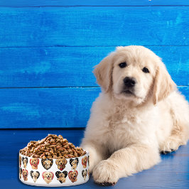 バレンタインゴールデンレトリバードッグボウル ボウル