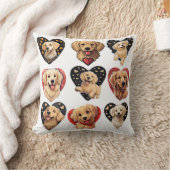 バレンタインゴールデンレトリバードッグ クッション (ブランケット)