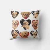 バレンタインゴールデンレトリバードッグ クッション (裏面)