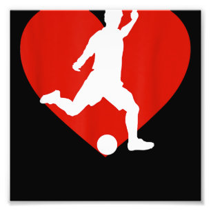 バレンタインサッカー選手バレンタインデー フォトプリント           