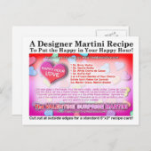 バレンタインサプライズマルティーニレシピはがき シーズンポストカード (正面/裏面)