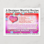 バレンタインサプライズマルティーニレシピはがき シーズンポストカード (正面)