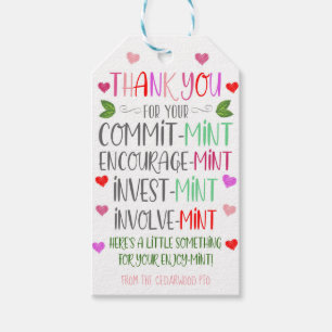 バレンタインサンキューミントラベル ギフトタグ