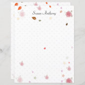 バレンタインシャビーシック水玉模様固定紙 (正面/裏面)