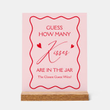 バレンタインシャワーゲームキスの数を推測する