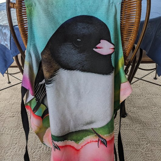 バレンタインジュンコバードウォーター色チューリップ&ハート エプロン