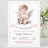 バレンタインスイートベビーガールベビーシャワー 招待状