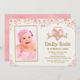 バレンタインスウィートアート誕生日招待状ANY AGE 招待状