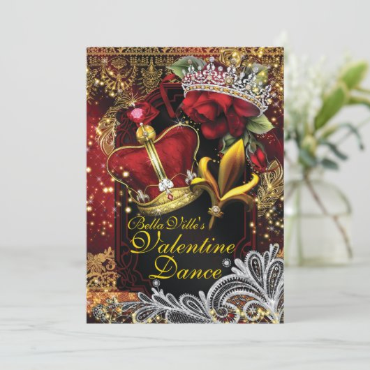 バレンタインスクールホームカミングプロムダンス 招待状 (スタンド正面)