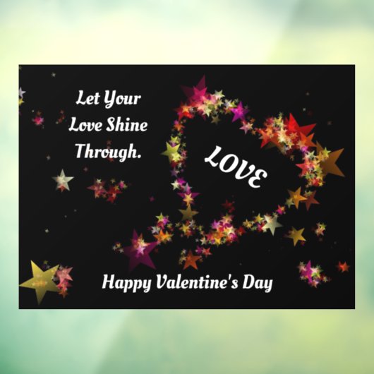 バレンタインスターズハートウィンドウにしがみつく ウィンドウサイン (シート3)