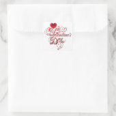 バレンタインステッカー/ハッピーバレンタインデー スクエアシール (バッグ)