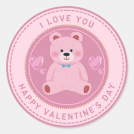 バレンタインステッカー ラウンドシール