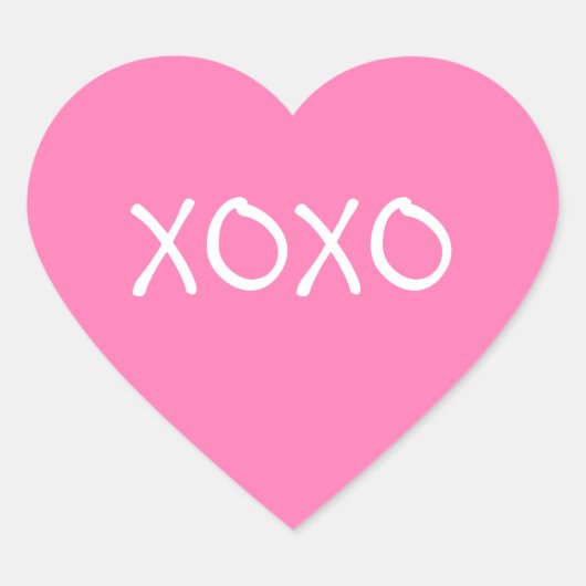 バレンタインステッカーXOXO ハートシール (正面)