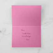 バレンタインスパークルテディベアホリデーカード シーズンカード (内部)