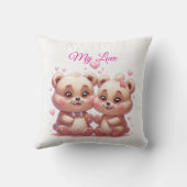バレンタインスペシャルベアーピローホームデコル クッション (裏面)
