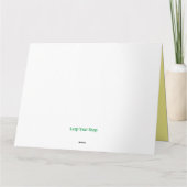 バレンタインズカエルハート花ギフトFebデザイン カード (裏面)