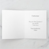 バレンタインズクイーンピンクウォーターカラー（写真付き） カード (内部)